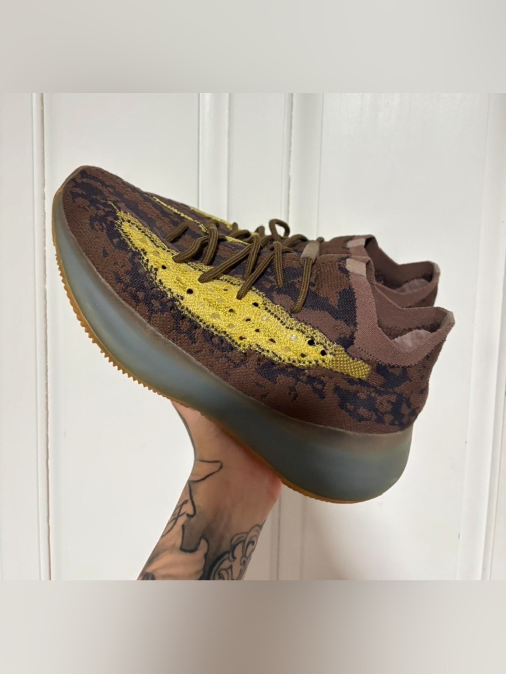 Brown and Yellow Yeezy Boost 380 Lmnte - Picture 2 of 3